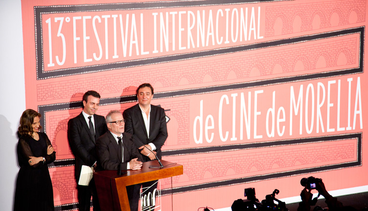Thierry Frémaux, Daniela Michel, Alejandro Ramírez Magaña and Cuauhtémoc Cárdenas Batel.