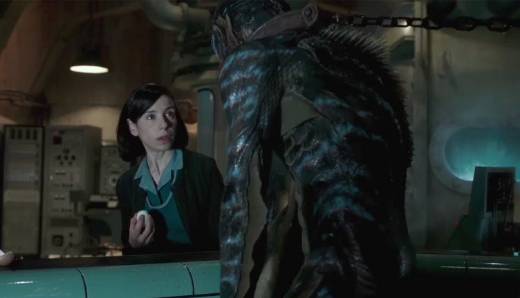 The Shape of Water de Guillermo del Toro, nominada a los Golden Globes y los Critic's Choice Awards.