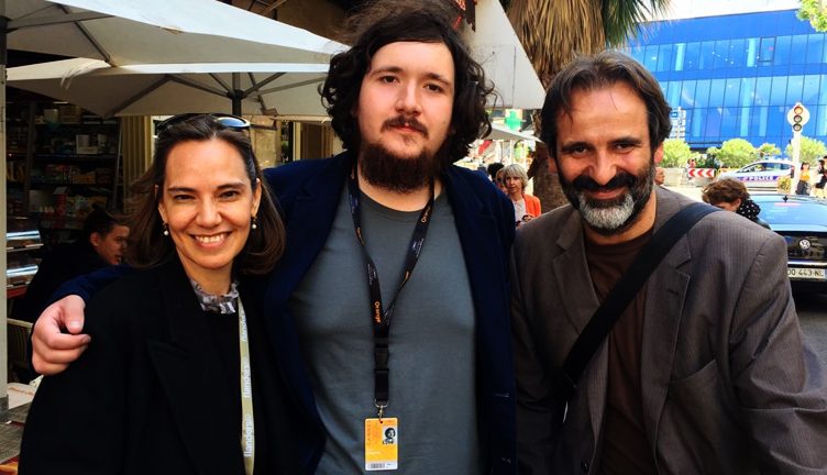 Daniela Michel, Ariel Gutiérrez y Jean-Christophe Berjon